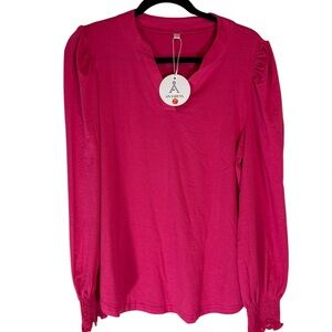 Women's Pink Long Sleeve Top